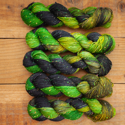 Superwash Merino neon tweed DK hand dyed yarn - Ready to Ship
