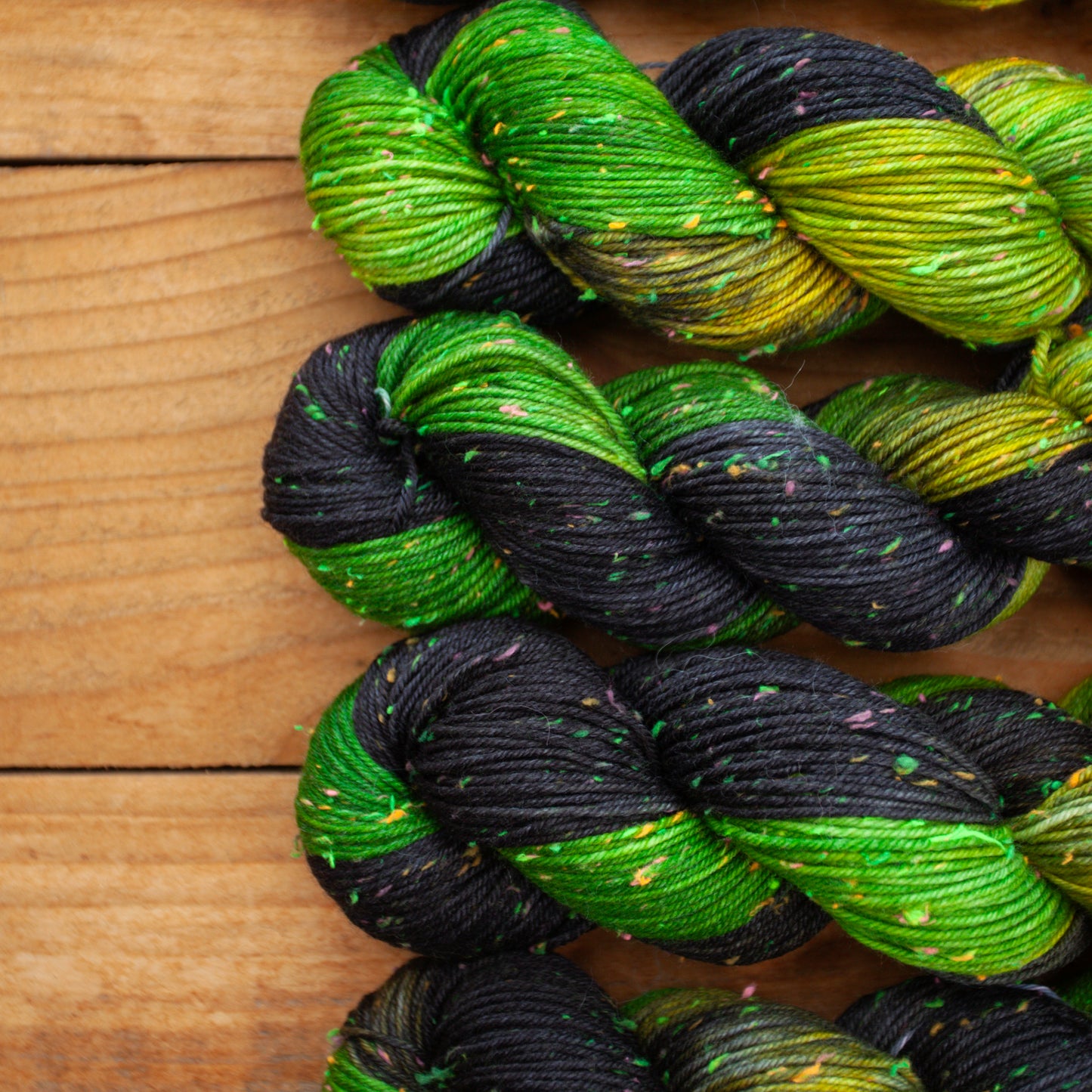 Superwash Merino neon tweed DK hand dyed yarn - Ready to Ship