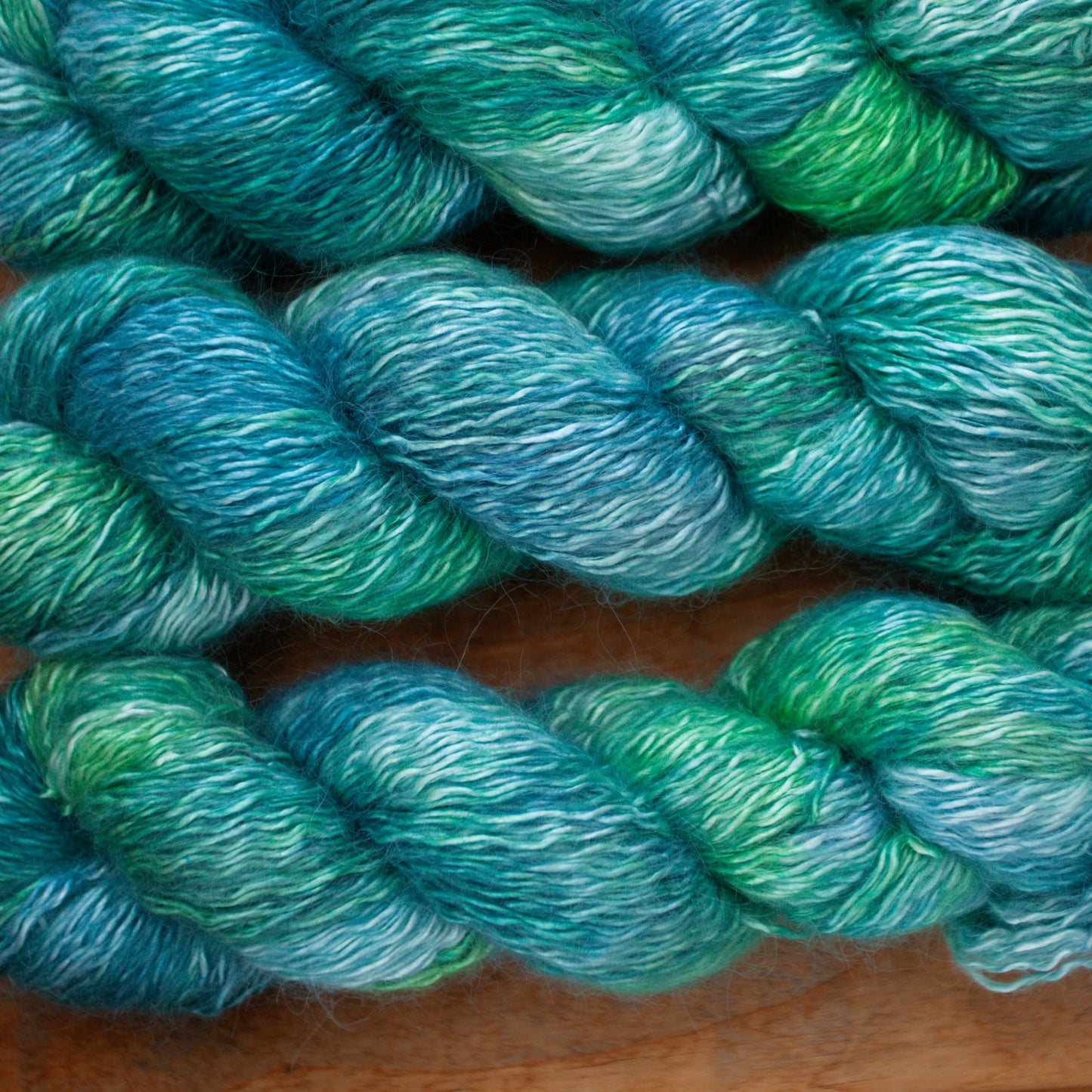 Silk Baby Suri Alpaca - fingering weight 4ply - hand dyed yarn - Ready to Ship