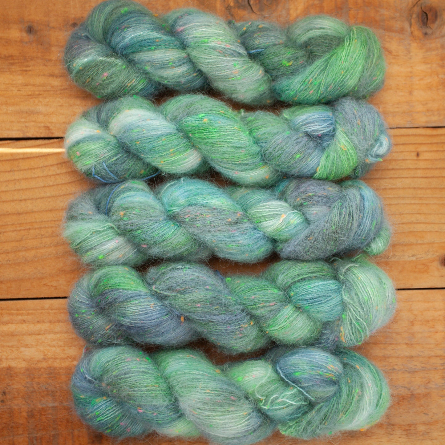 Superwash Merino/Alpaca Neon Tweed fluff - fingering weight - hand dyed yarn - Ready to Ship