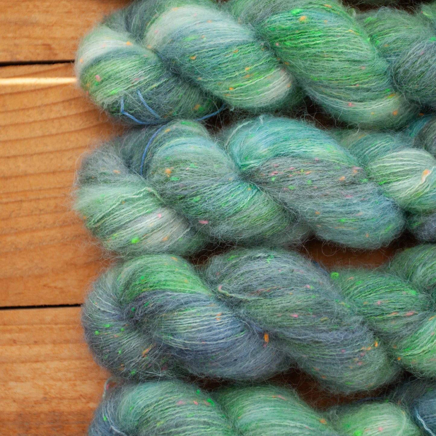 Superwash Merino/Alpaca Neon Tweed fluff - fingering weight - hand dyed yarn - Ready to Ship