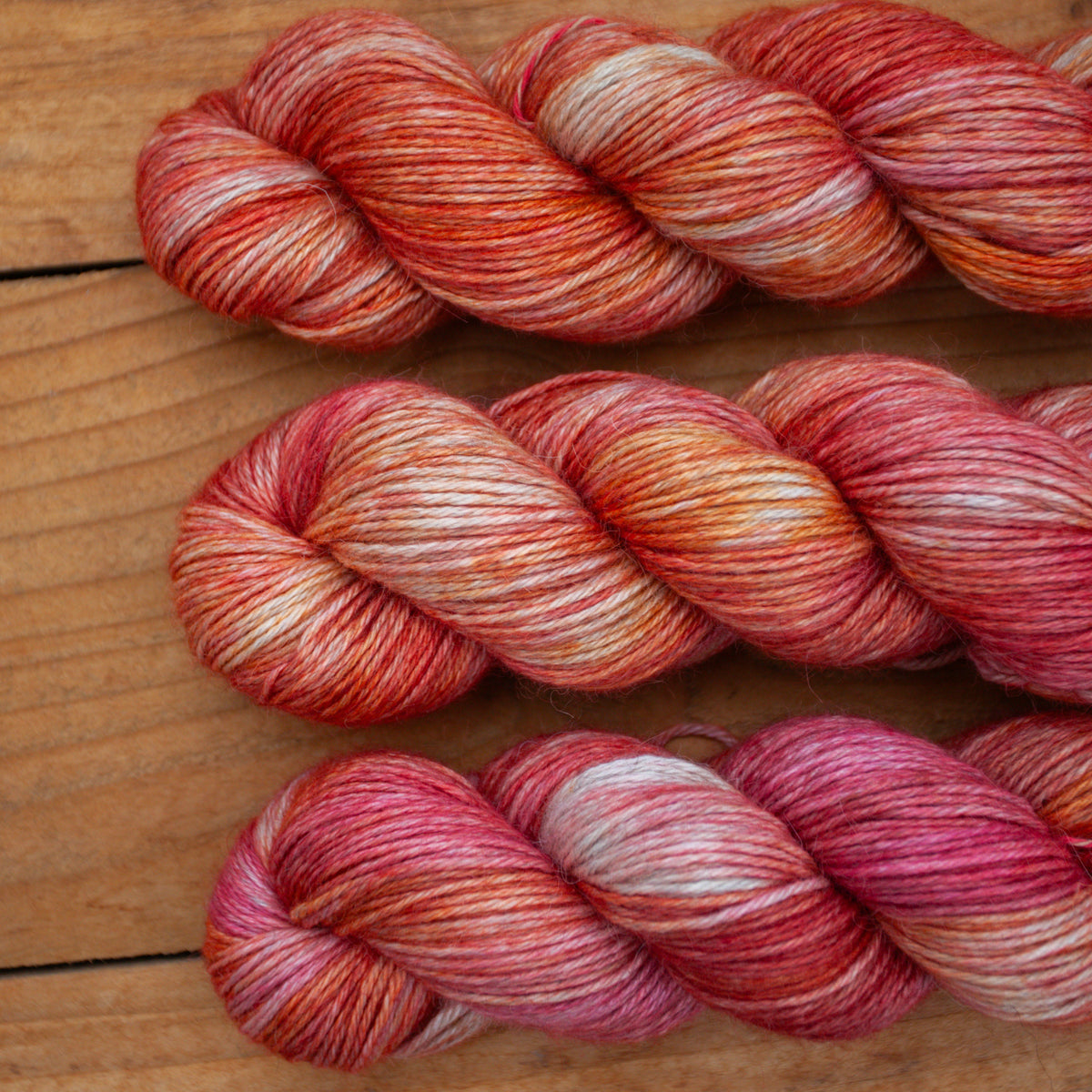 Baby Alpaca/Silk/Cashmere - DK weight - hand dyed yarn - Ready to Ship