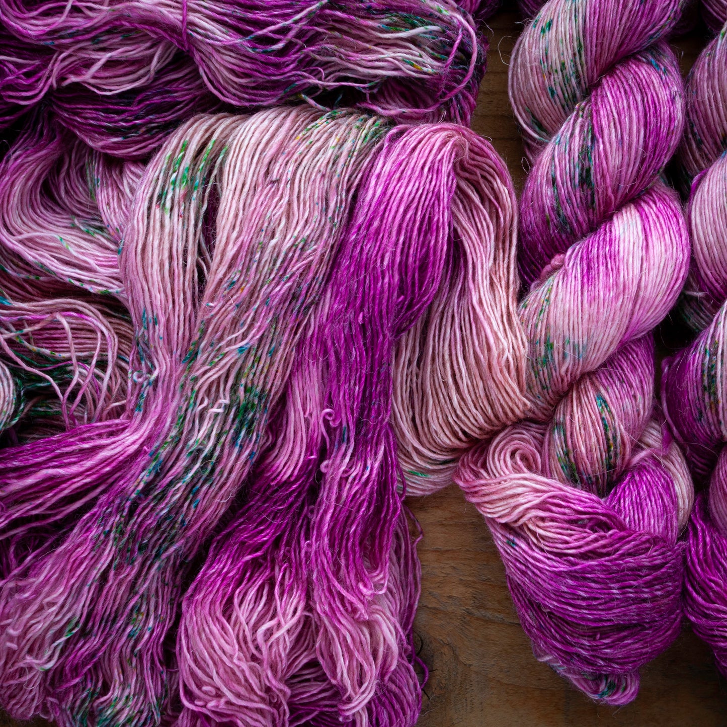 Speckled Merino Linen Viscose - Single Ply - 4ply / Fingering Weight Hand Dyed Yarn