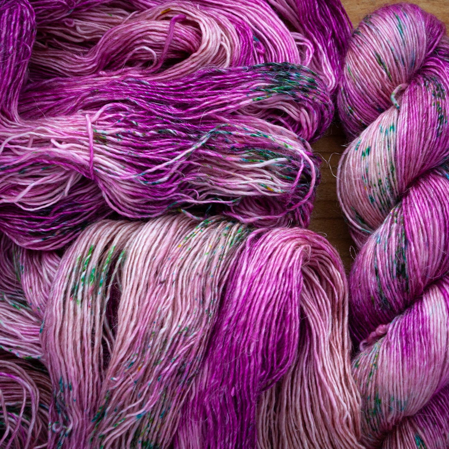 Speckled Merino Linen Viscose - Single Ply - 4ply / Fingering Weight Hand Dyed Yarn
