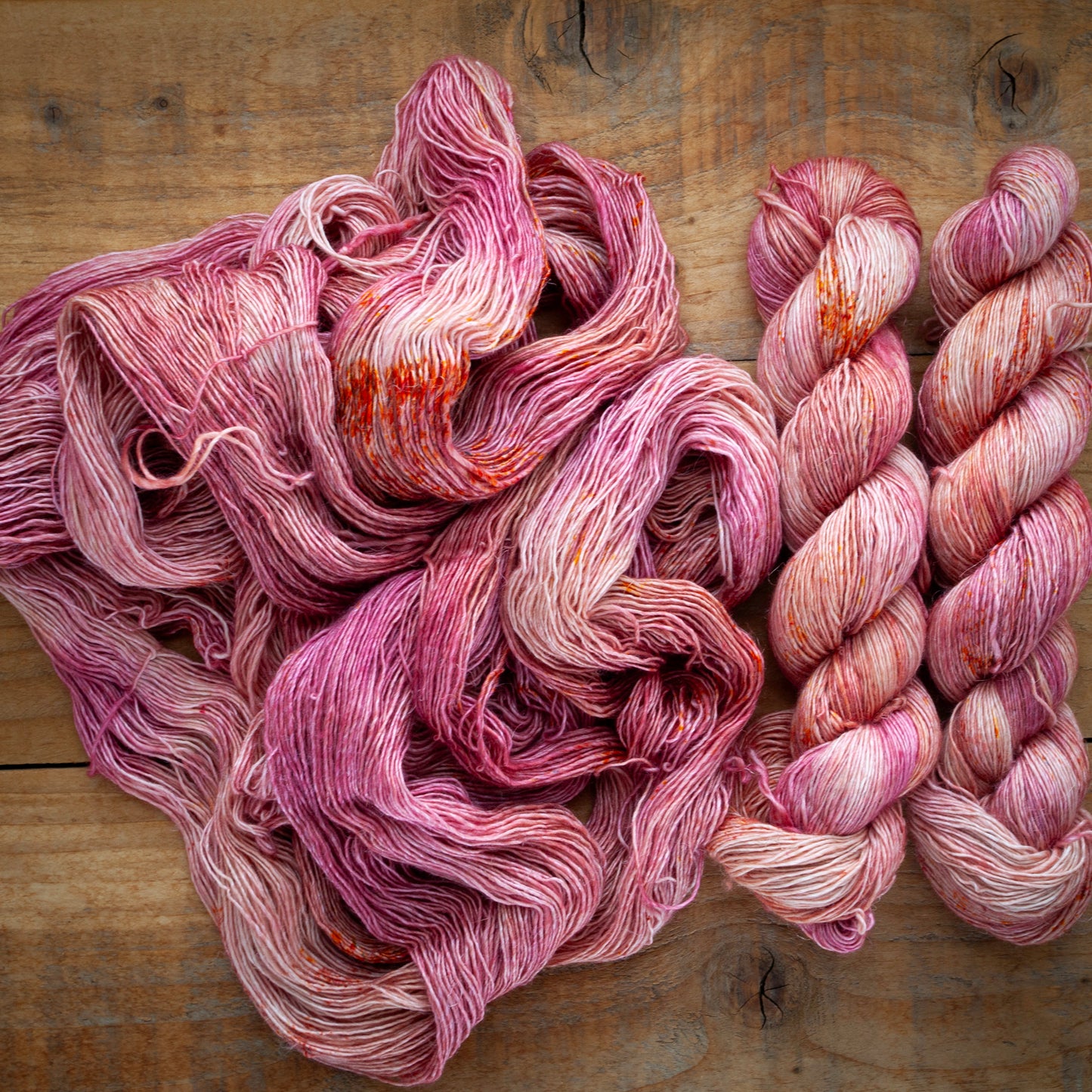 Speckled Merino Linen Viscose - Single Ply - 4ply / Fingering Weight Hand Dyed Yarn