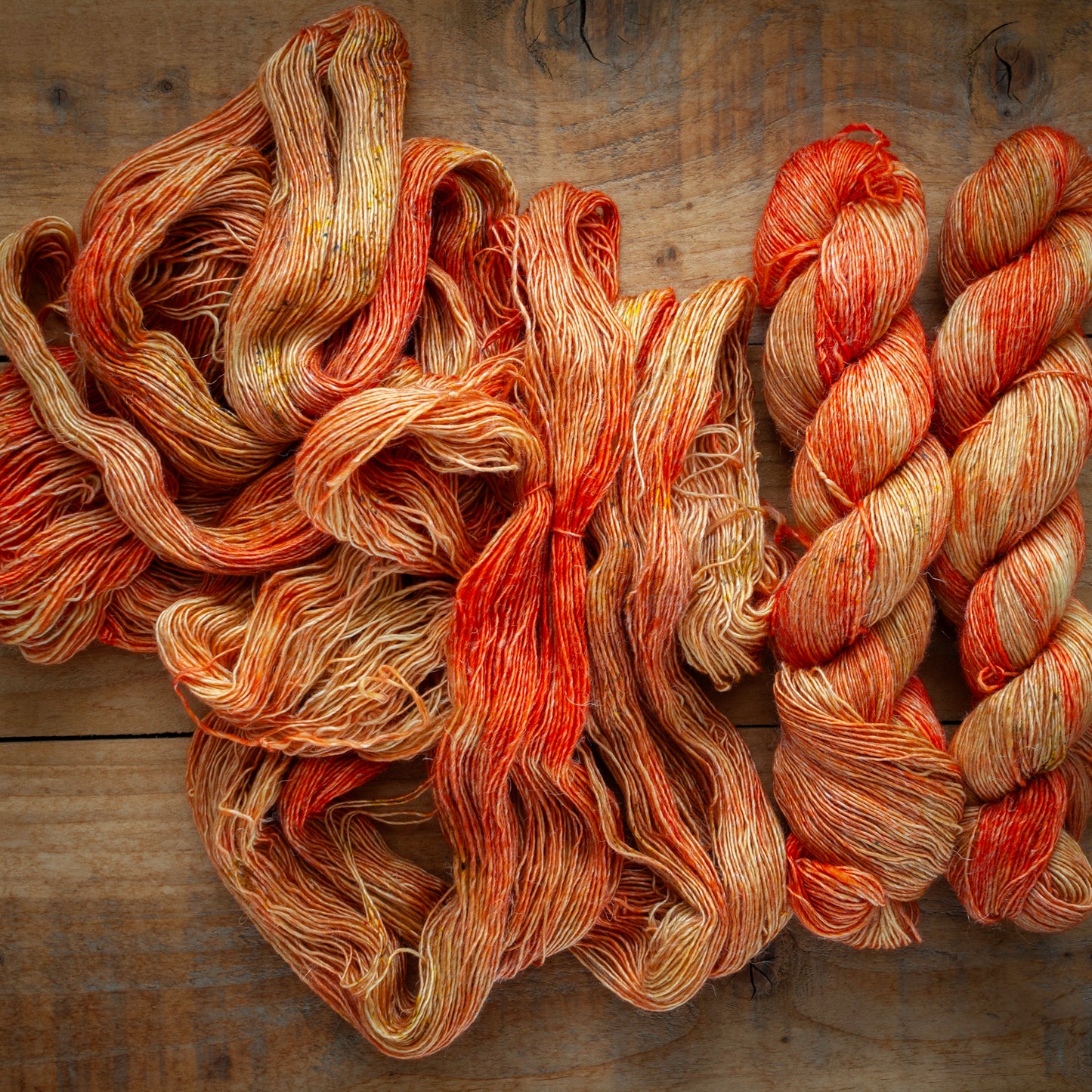 Speckled Merino Linen Viscose - Single Ply - 4ply / Fingering Weight Hand Dyed Yarn