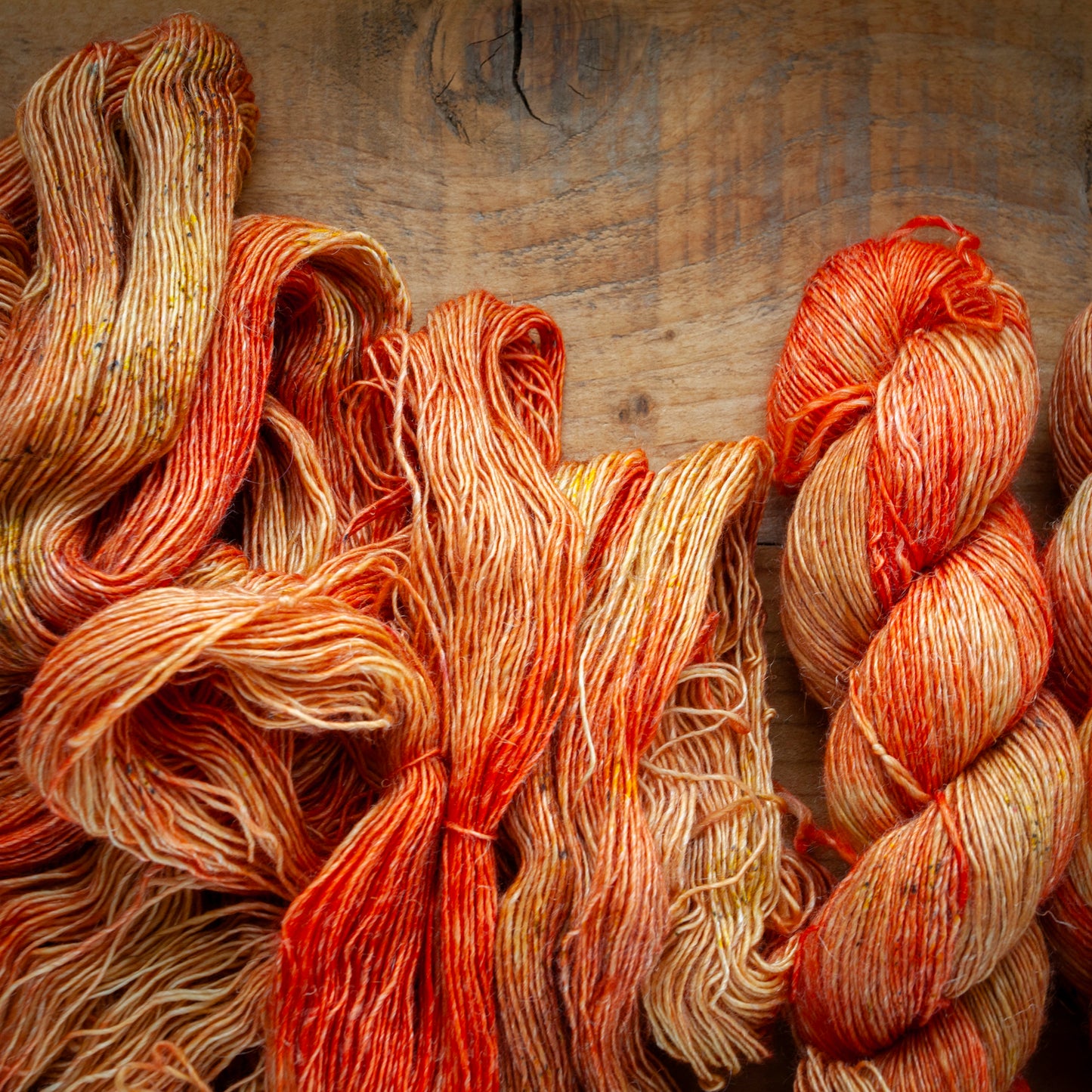 Speckled Merino Linen Viscose - Single Ply - 4ply / Fingering Weight Hand Dyed Yarn