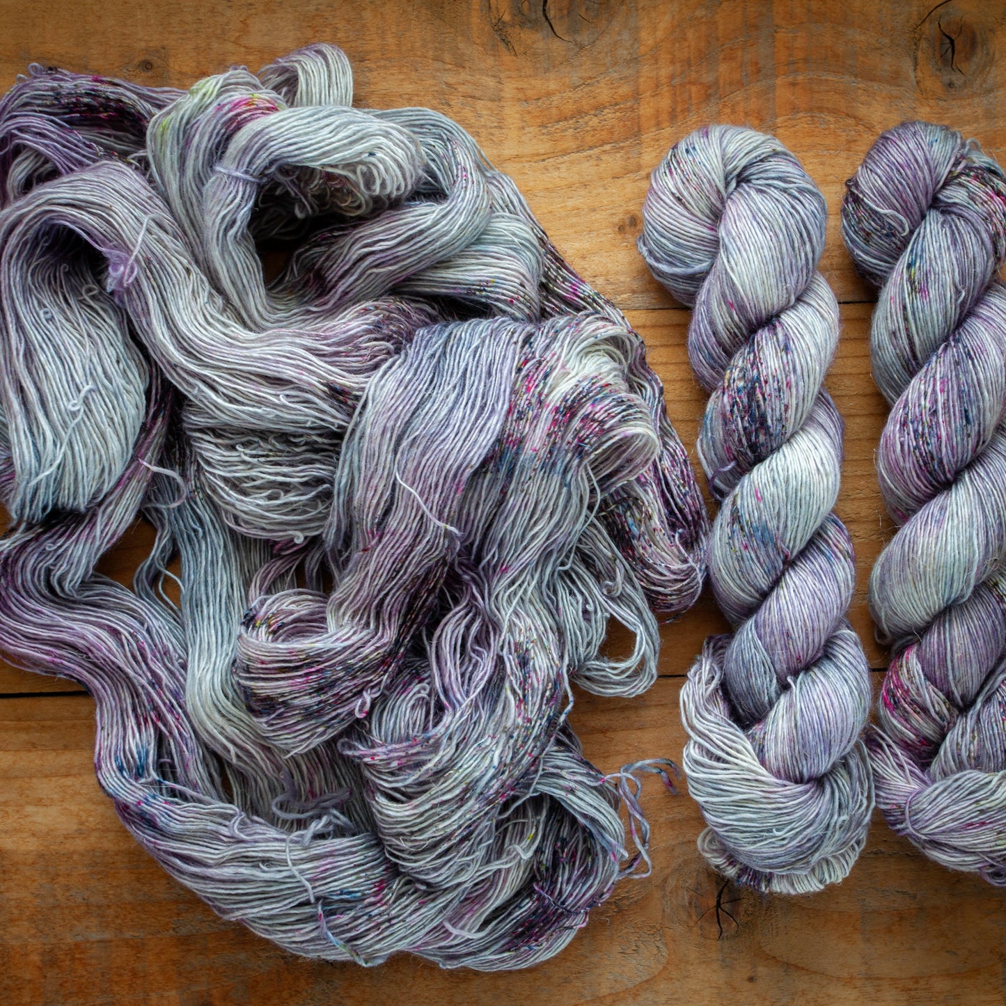Speckled Merino Linen Viscose - Single Ply - 4ply / Fingering Weight Hand Dyed Yarn