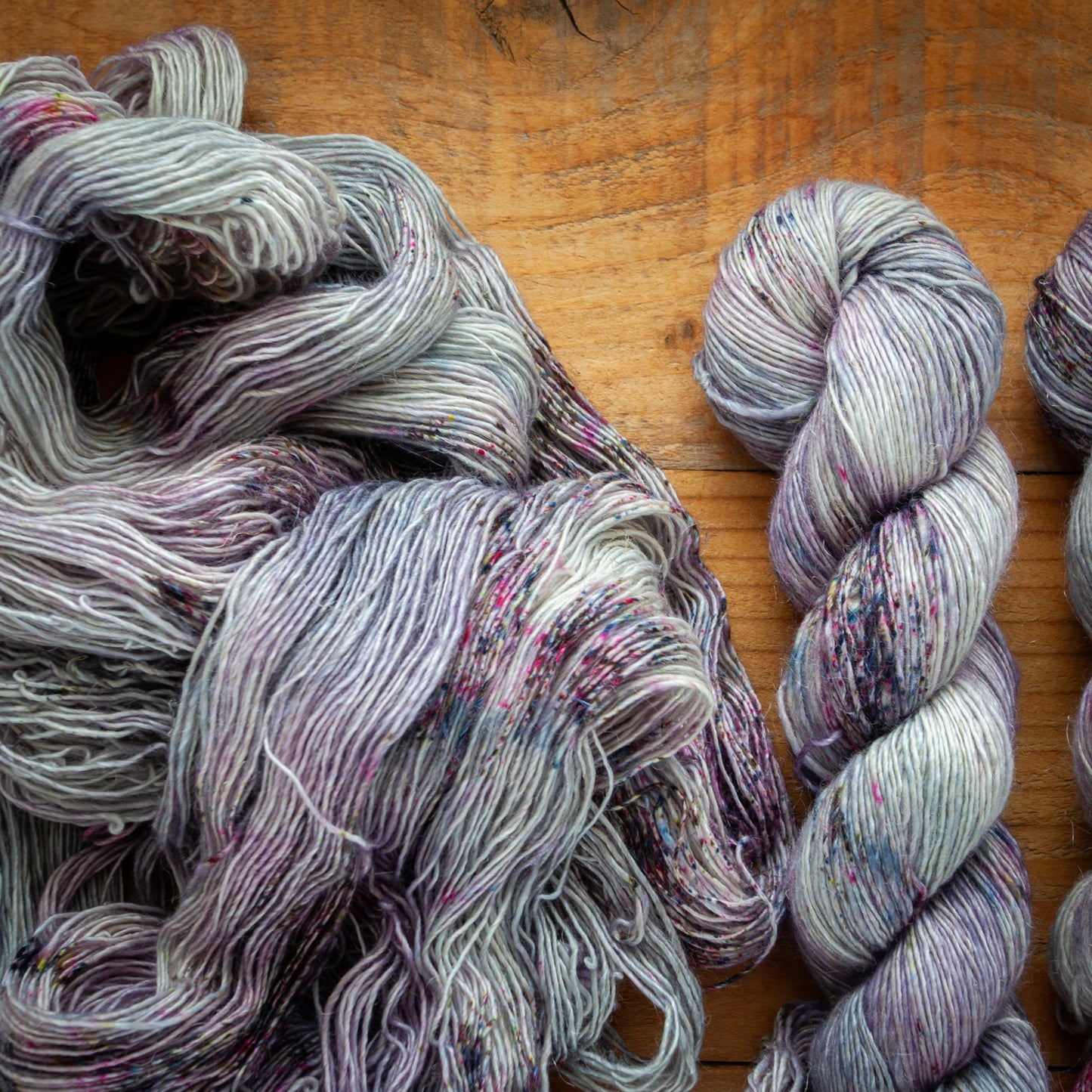 Speckled Merino Linen Viscose - Single Ply - 4ply / Fingering Weight Hand Dyed Yarn