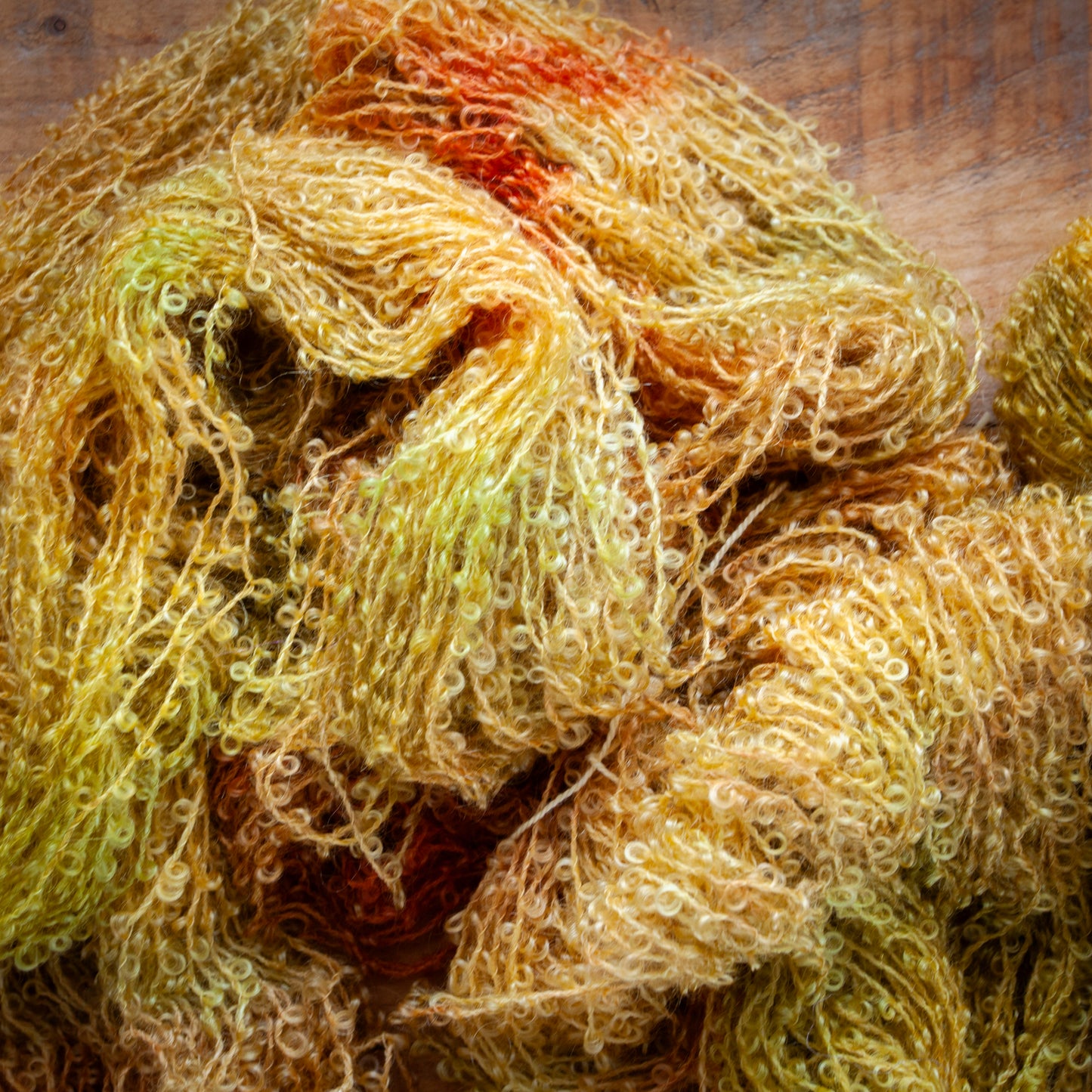 Kid Mohair Merino Boucle - Aran / Worsted Weight Hand Dyed Yarn