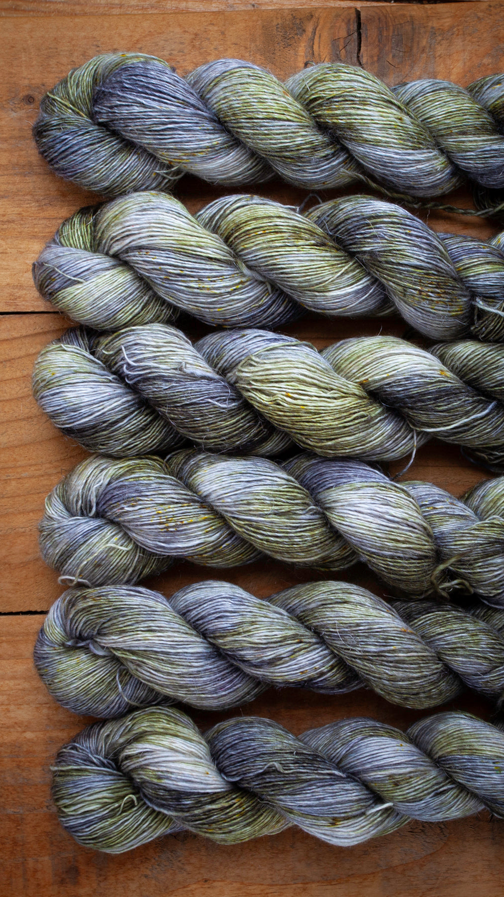 Speckled Merino Linen Viscose - Single Ply - 4ply / Fingering Weight Hand Dyed Yarn - colourway "Forbidden Marshlands"