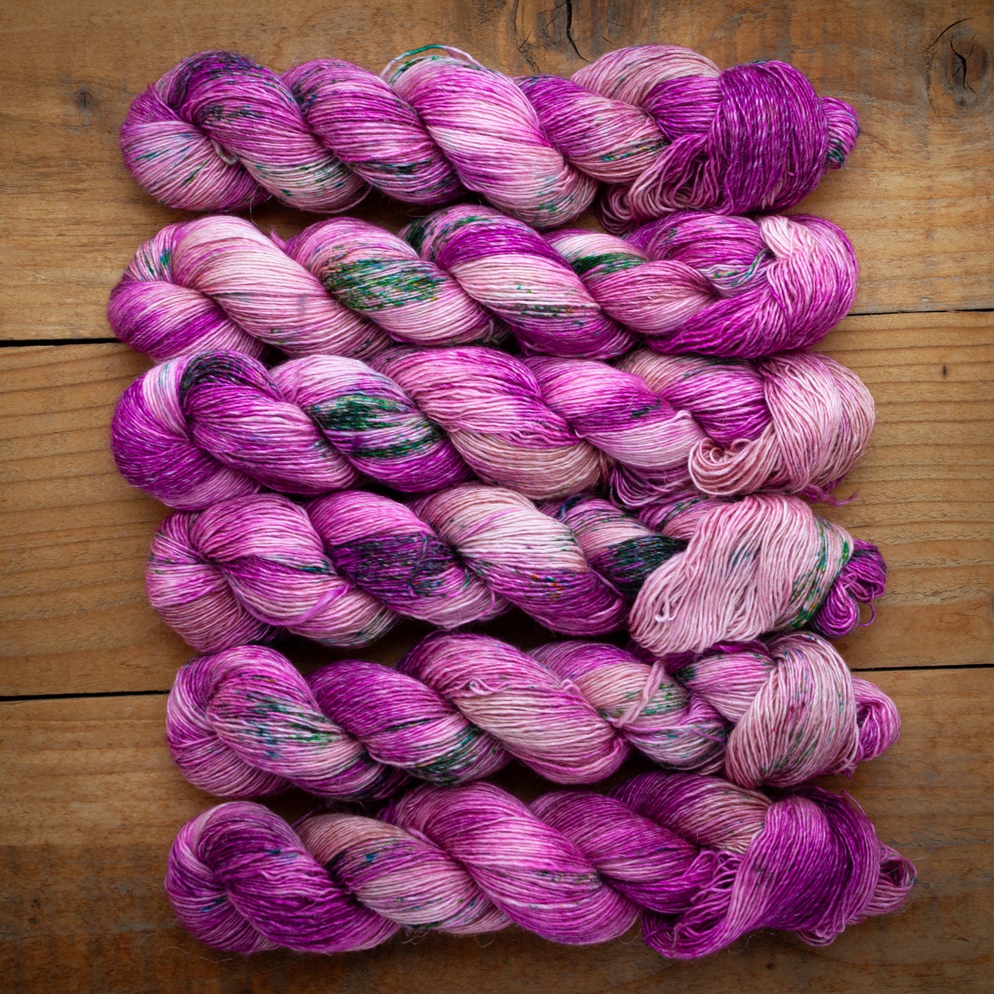 Speckled Merino Linen Viscose - Single Ply - 4ply / Fingering Weight Hand Dyed Yarn
