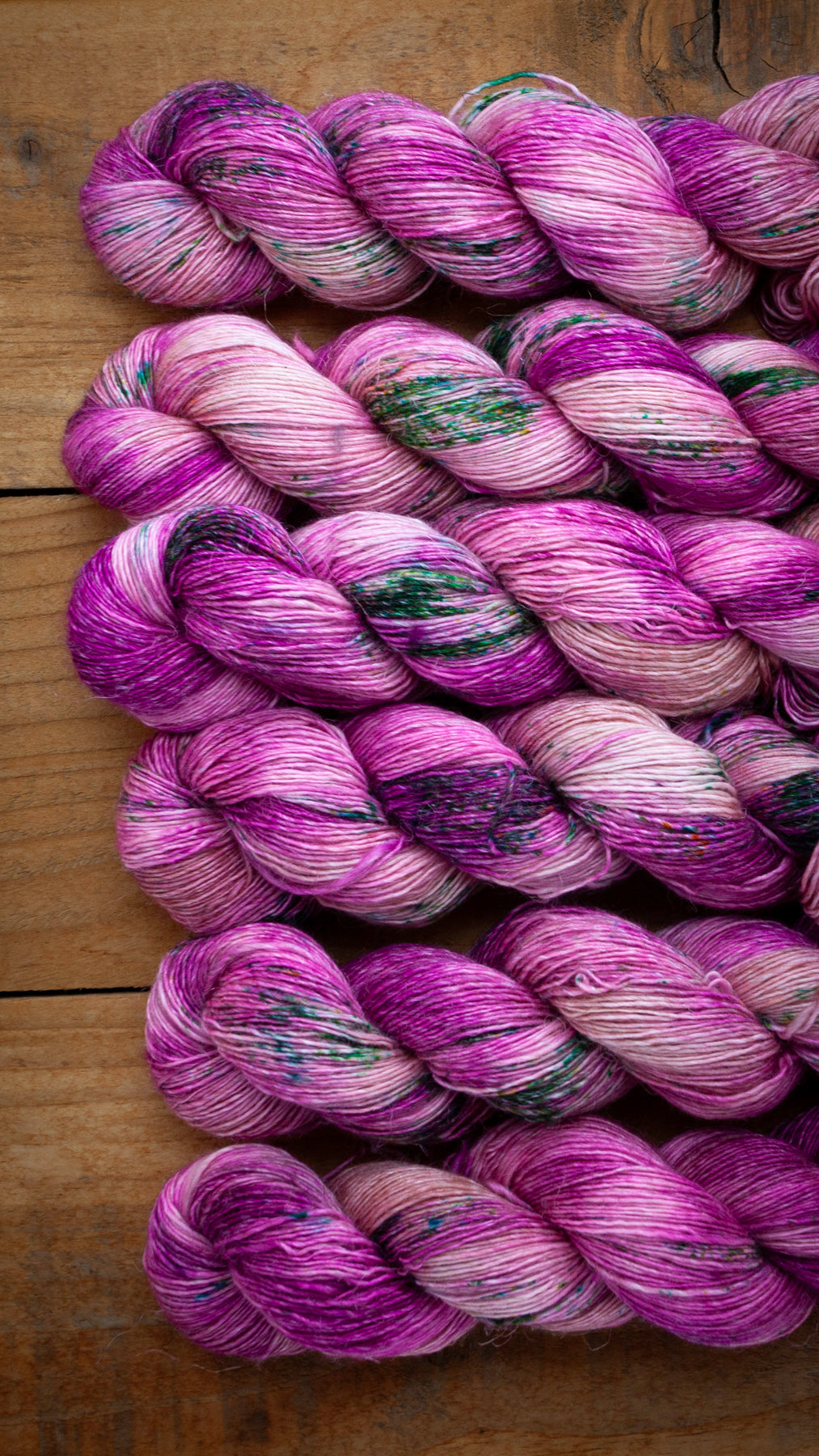 Speckled Merino Linen Viscose - Single Ply - 4ply / Fingering Weight Hand Dyed Yarn