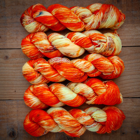 Superwash Bluefaced Leicester (BFL)/Nylon High Twist 4ply hand dyed yarn - sock weight - Ready to Ship