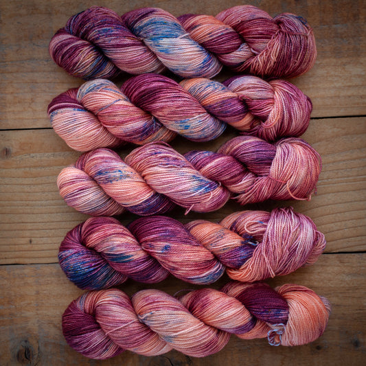 Superwash Bluefaced Leicester (BFL)/Nylon High Twist 4ply hand dyed yarn - sock weight - Ready to Ship