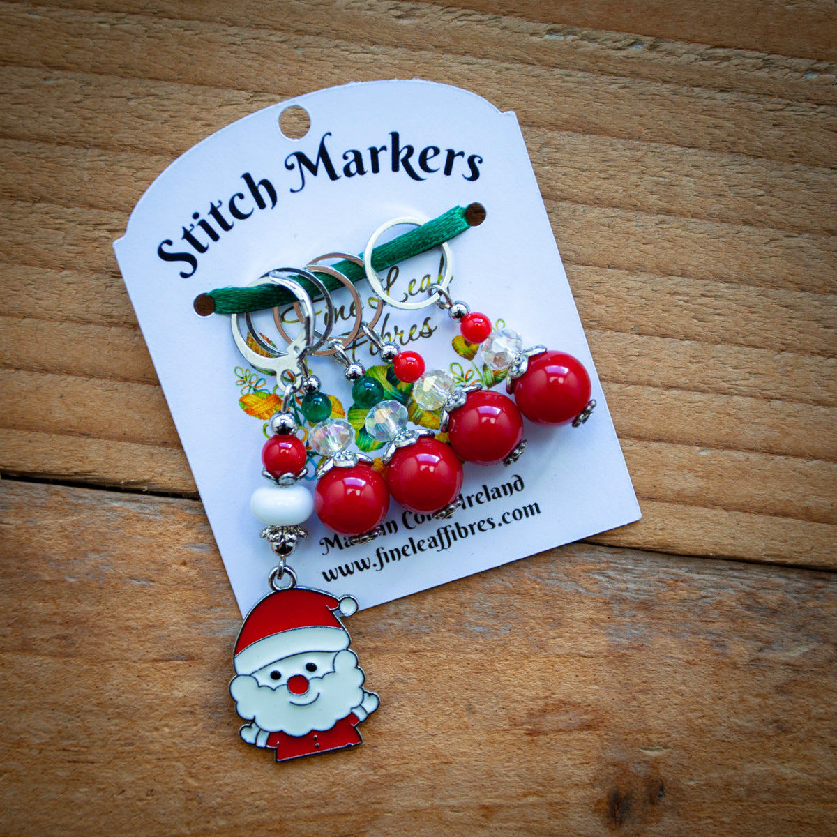 Set of 5 Christmas stitch markers for knitting