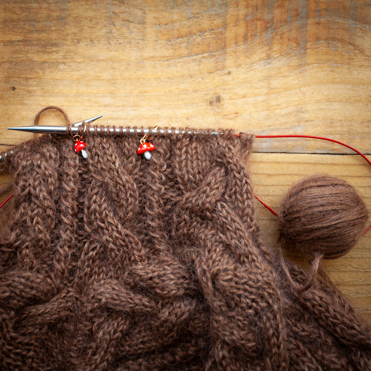 Set of 3 Knitting Stitch Markers - Beach vacation