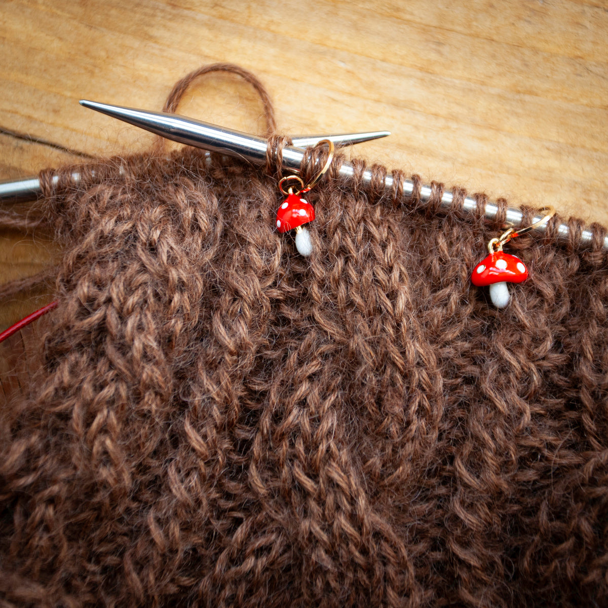 Set of 3 Knitting Stitch Markers - Beach vacation