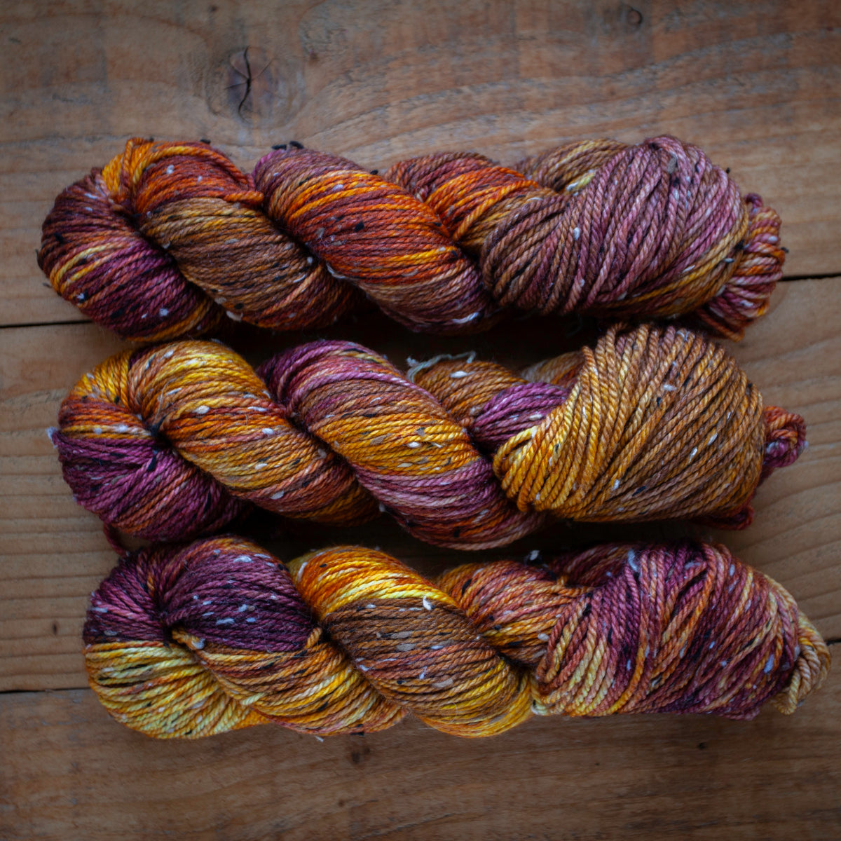 Superwash Merino Tweed - Aran weight - hand dyed yarn - Ready to Ship