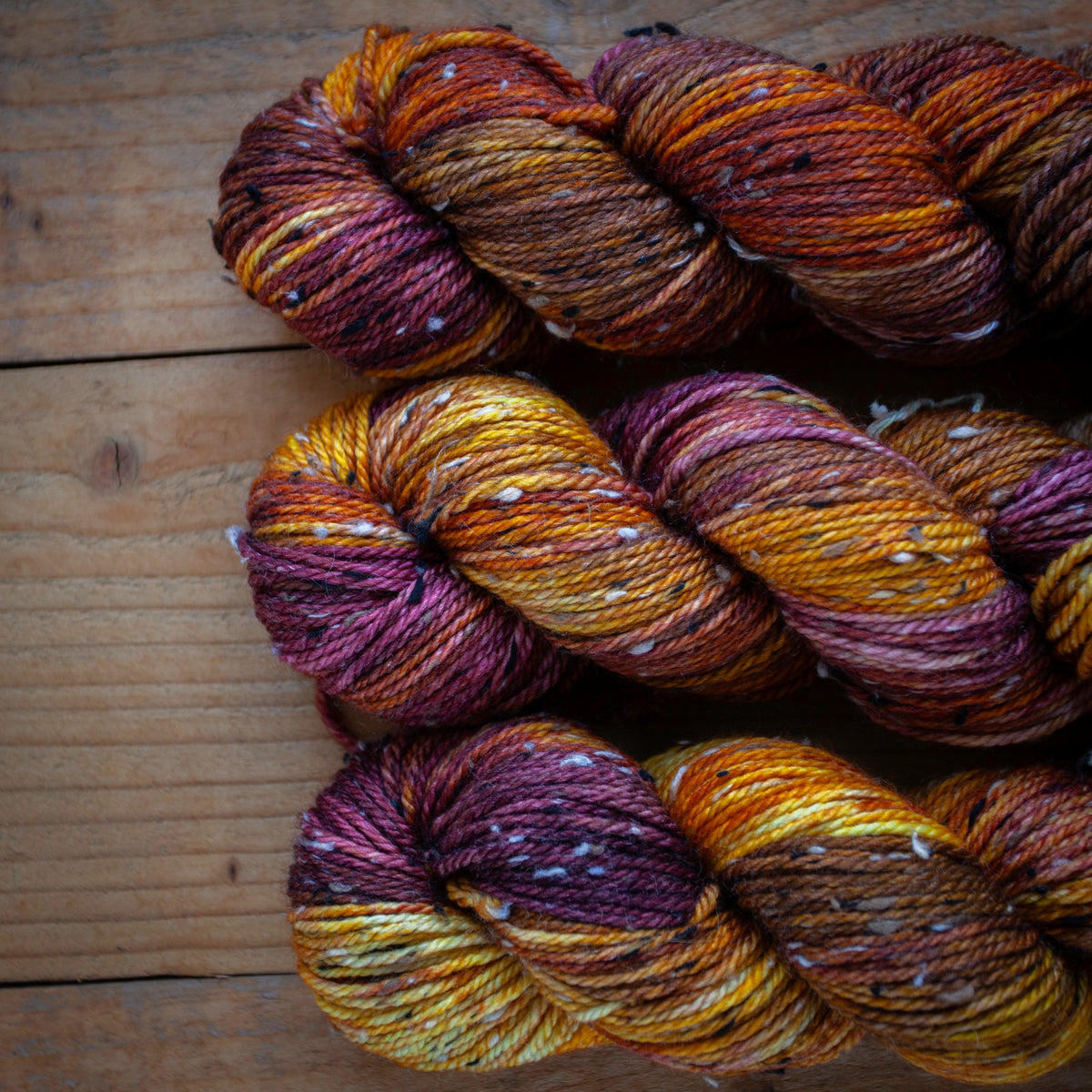 Superwash Merino Tweed - Aran weight - hand dyed yarn - Ready to Ship