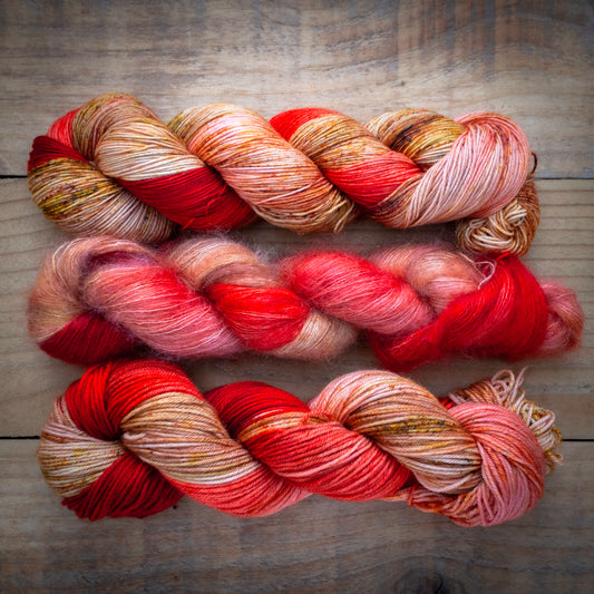 "Maple Leaves" - hand dyed yarn