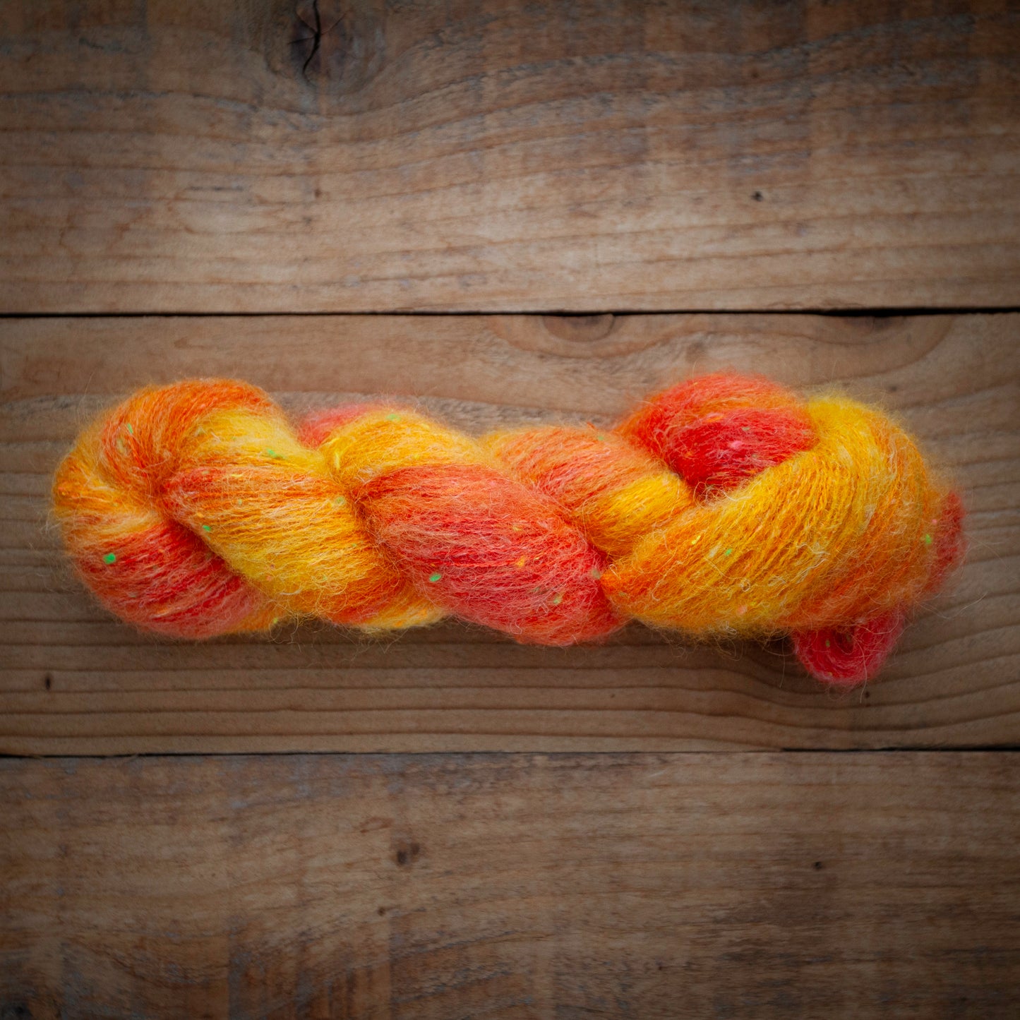 Superwash Merino/Alpaca Neon Tweed - fingering weight - hand dyed yarn - Ready to Ship
