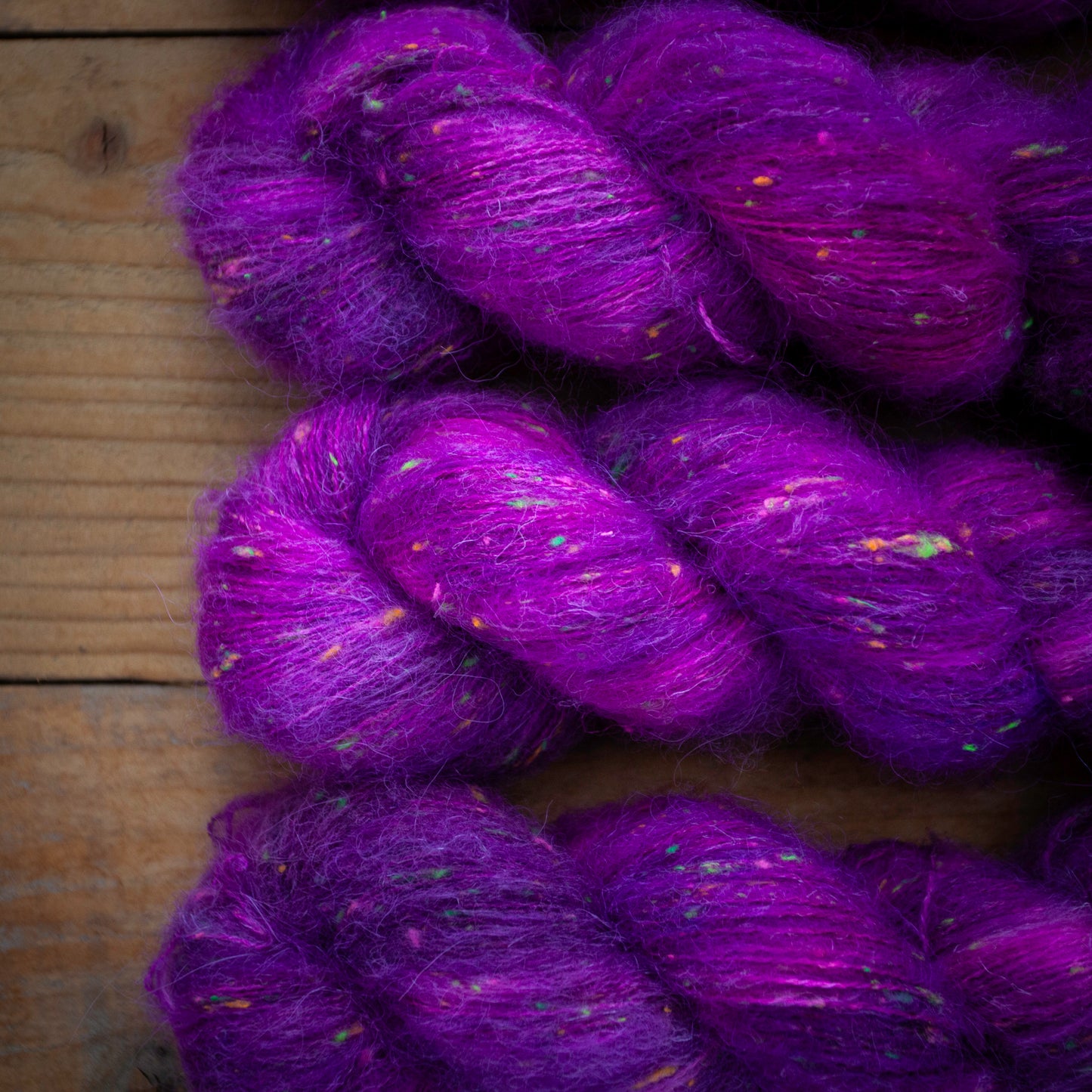 Superwash Merino/Alpaca Neon Tweed - fingering weight - hand dyed yarn - Ready to Ship