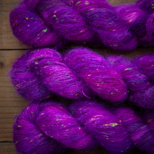 Superwash Merino/Alpaca Neon Tweed - fingering weight - hand dyed yarn - Ready to Ship
