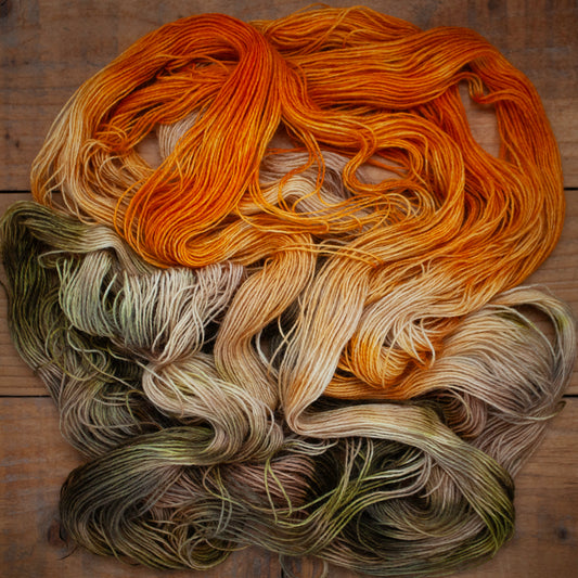 100% Wensleydale DK hand dyed yarn - Ready to Ship