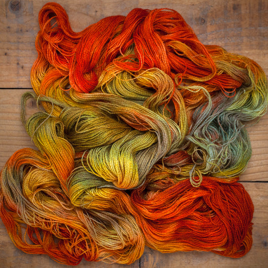 Corriedale Mohair 4ply hand dyed yarn - Ready to Ship