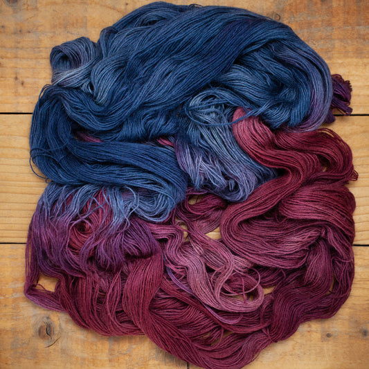 100% Baby Llama yarn - 4ply hand dyed yarn - sock weight - Ready to Ship