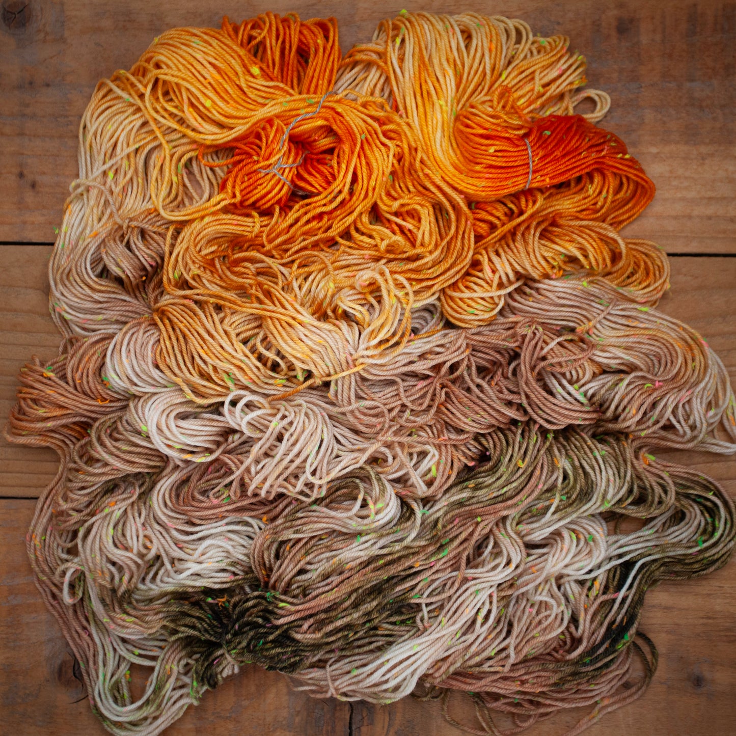 Superwash Merino neon tweed DK hand dyed yarn - Ready to Ship