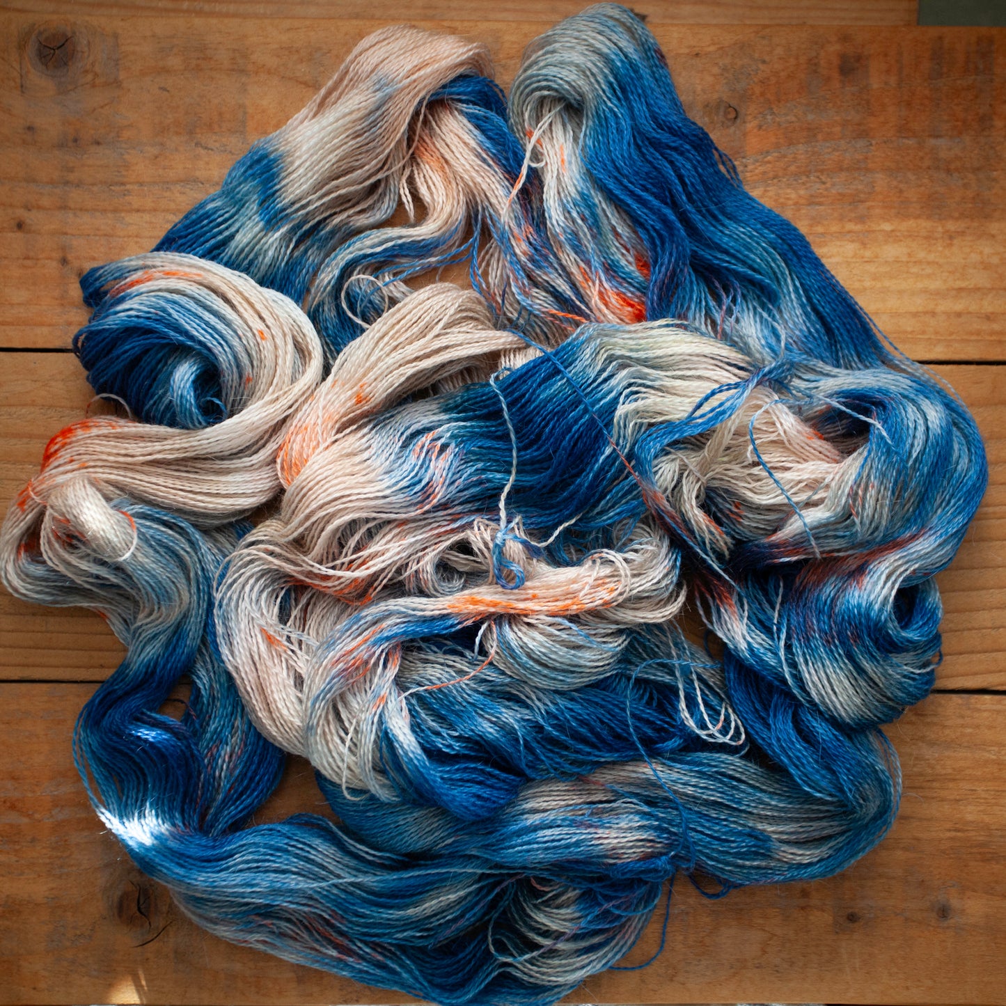 Corriedale Mohair 4ply hand dyed yarn - Ready to Ship