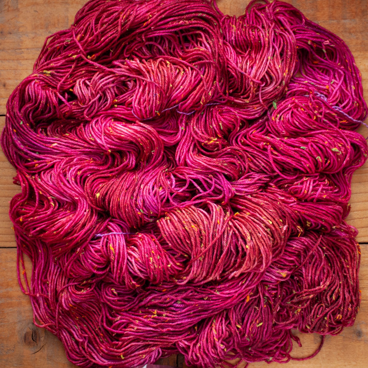 Superwash Merino neon tweed DK hand dyed yarn - Ready to Ship