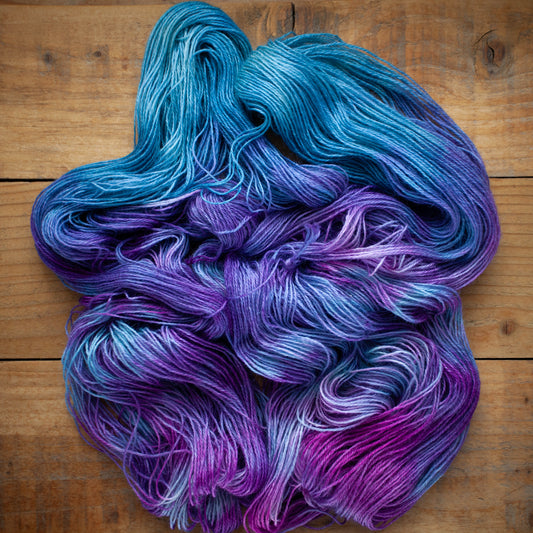 100% Wensleydale DK hand dyed yarn - Ready to Ship
