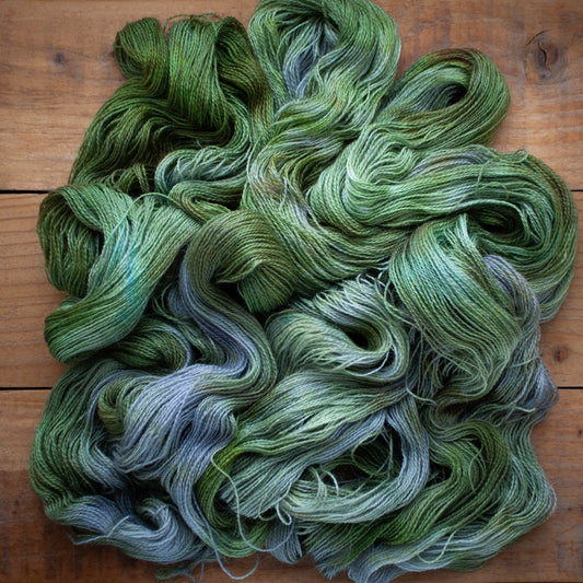 Corriedale Mohair 4ply hand dyed yarn - Ready to Ship