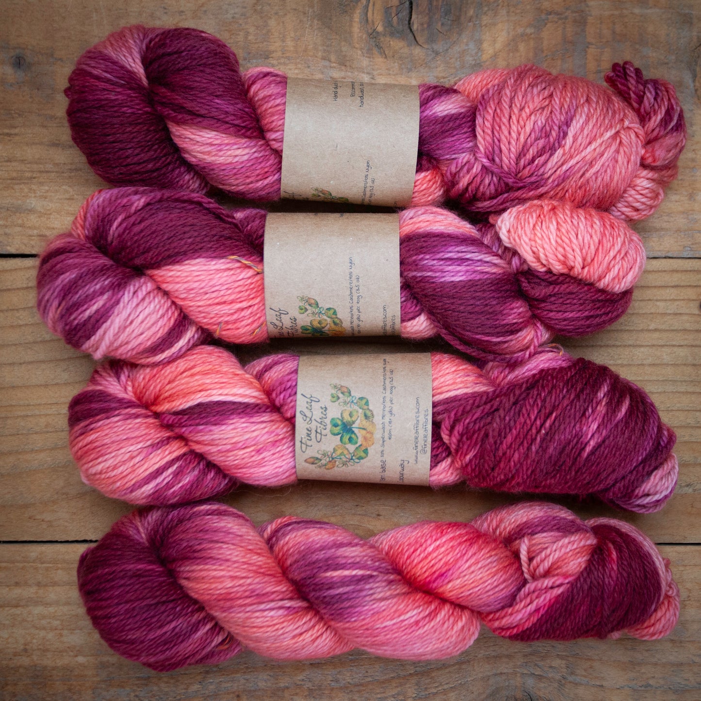 Superwash Merino/Cashmere/Nylon - Aran weight - hand dyed yarn - Ready to Ship