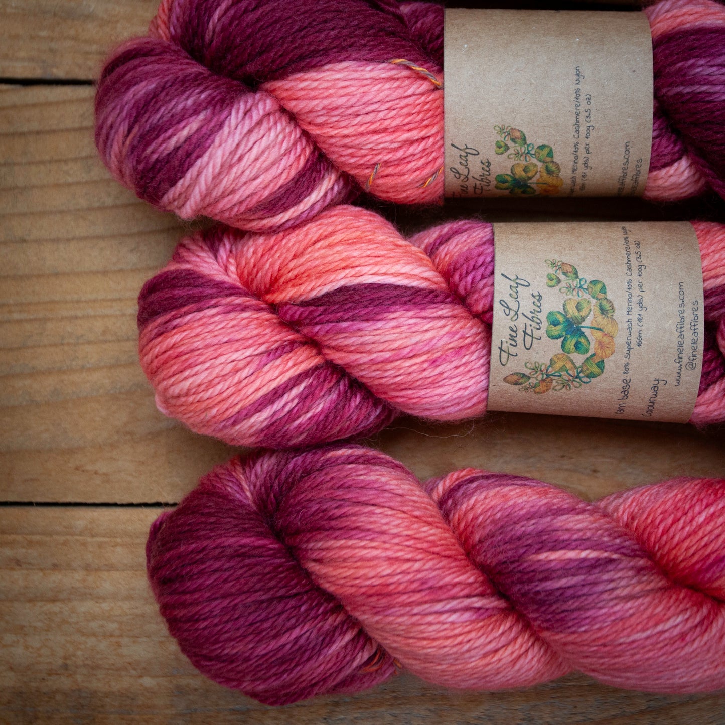 Superwash Merino/Cashmere/Nylon - Aran weight - hand dyed yarn - Ready to Ship