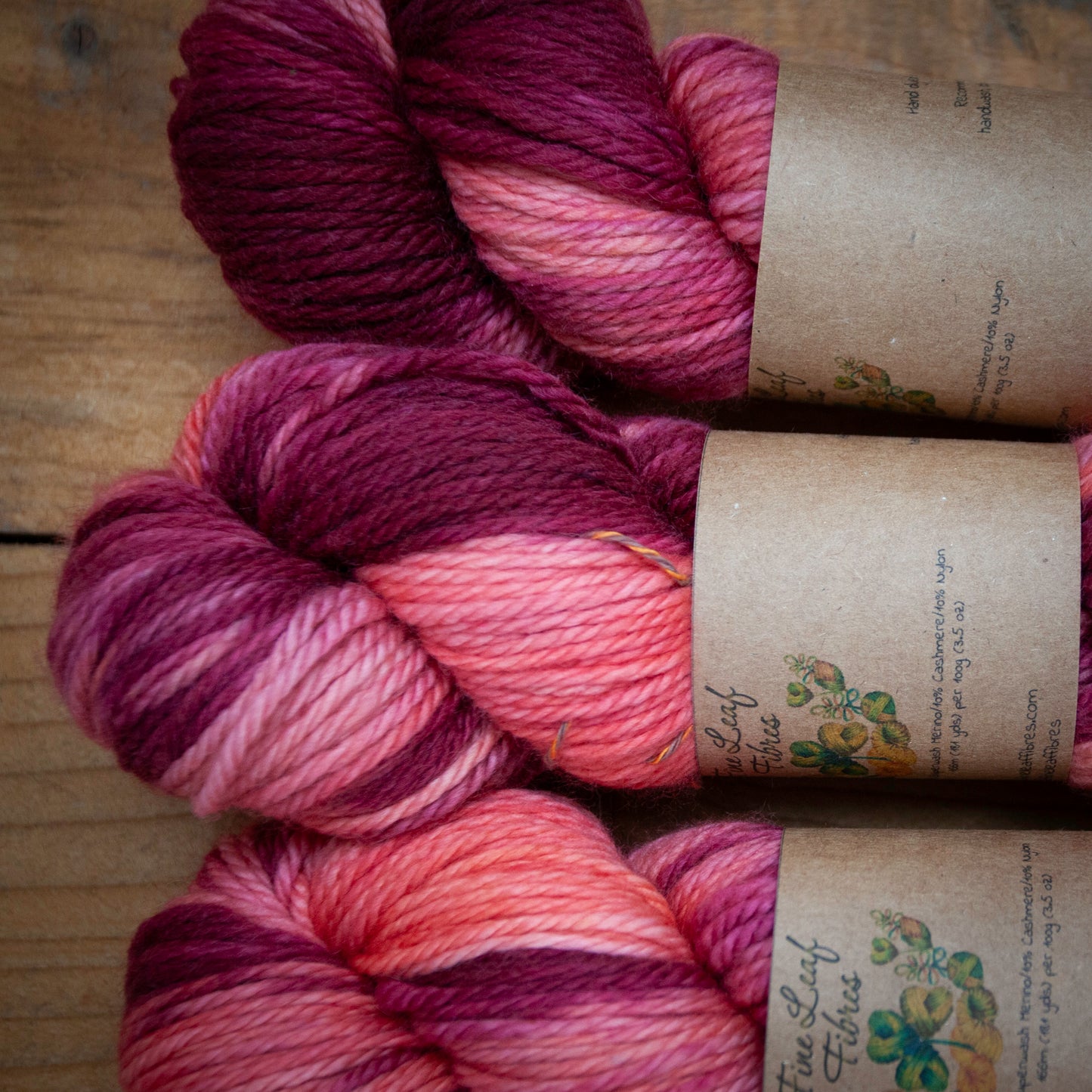 Superwash Merino/Cashmere/Nylon - Aran weight - hand dyed yarn - Ready to Ship