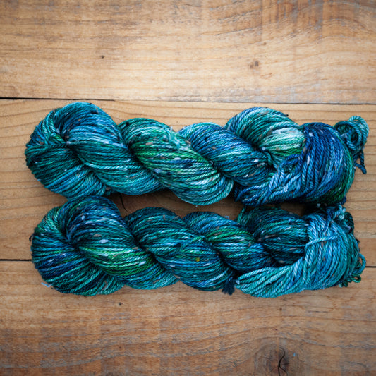 Superwash Merino Tweed - Aran weight - hand dyed yarn - Ready to Ship