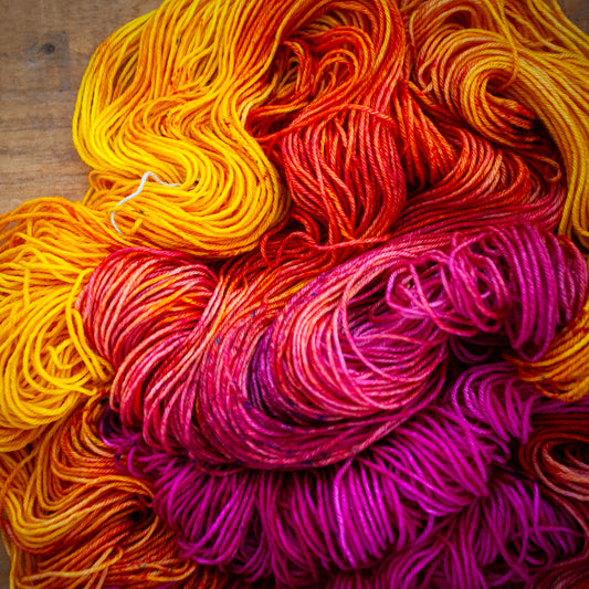 100% Superwash Bluefaced Leicester - DK weight - hand dyed yarn - Ready to Ship