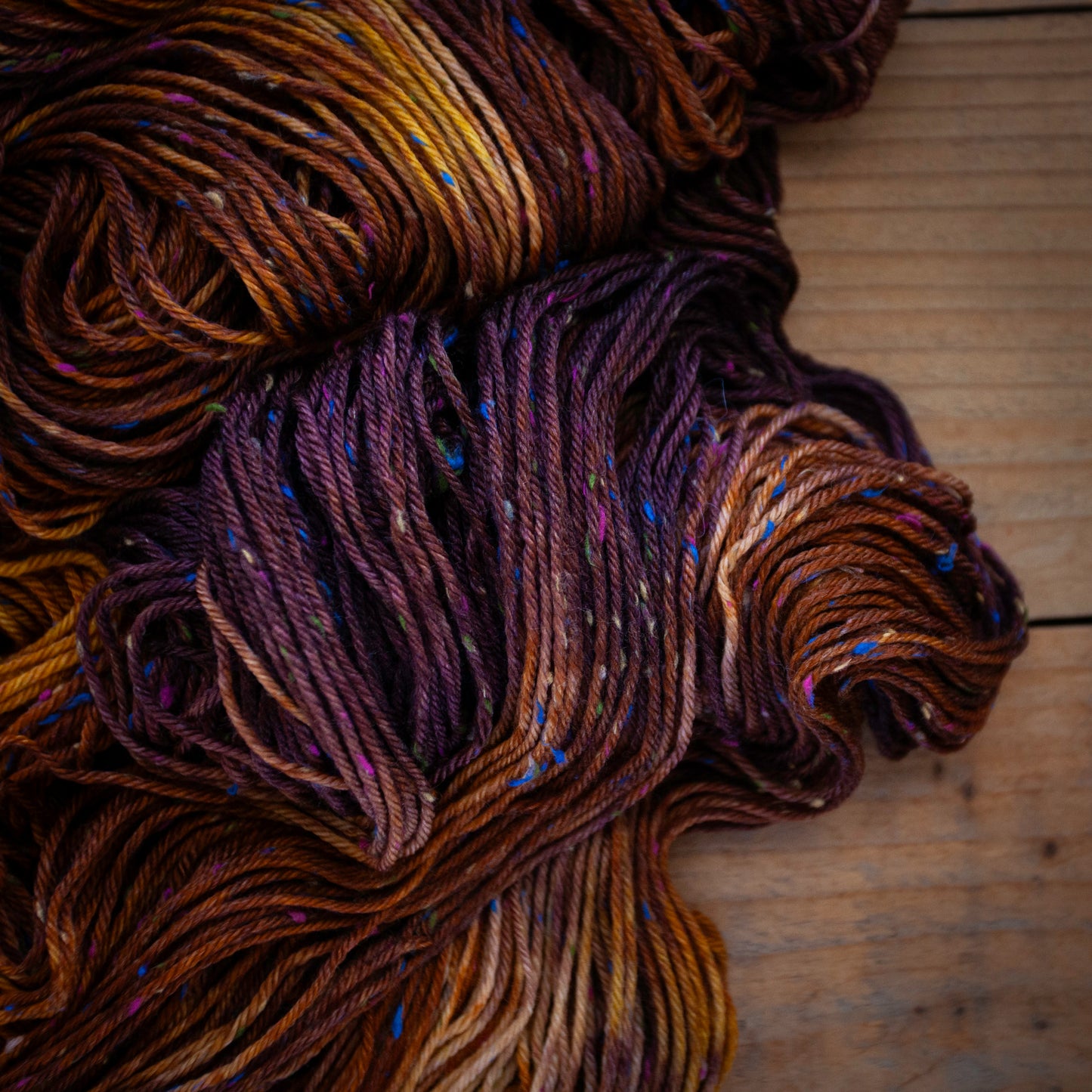 Superwash Merino multi-coloured tweed DK hand dyed yarn - Ready to Ship