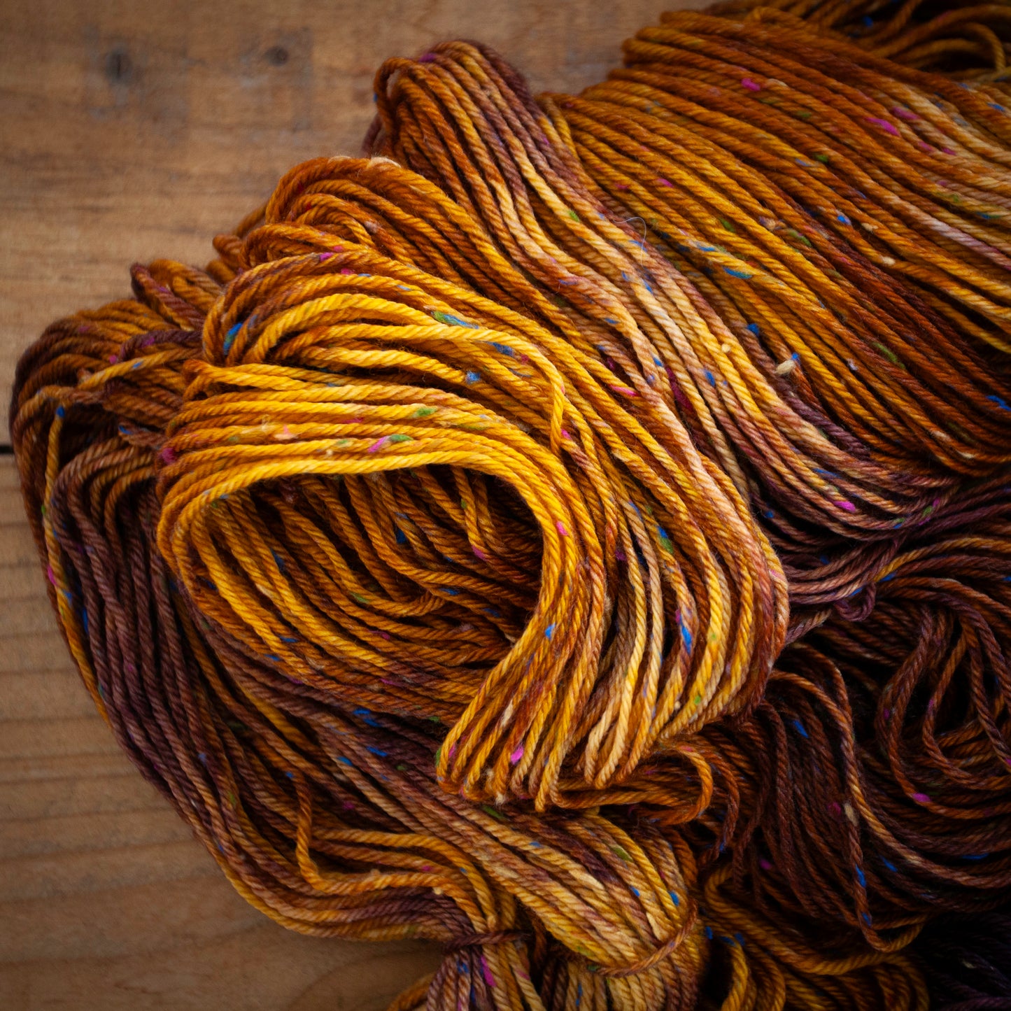 Superwash Merino multi-coloured tweed DK hand dyed yarn - Ready to Ship