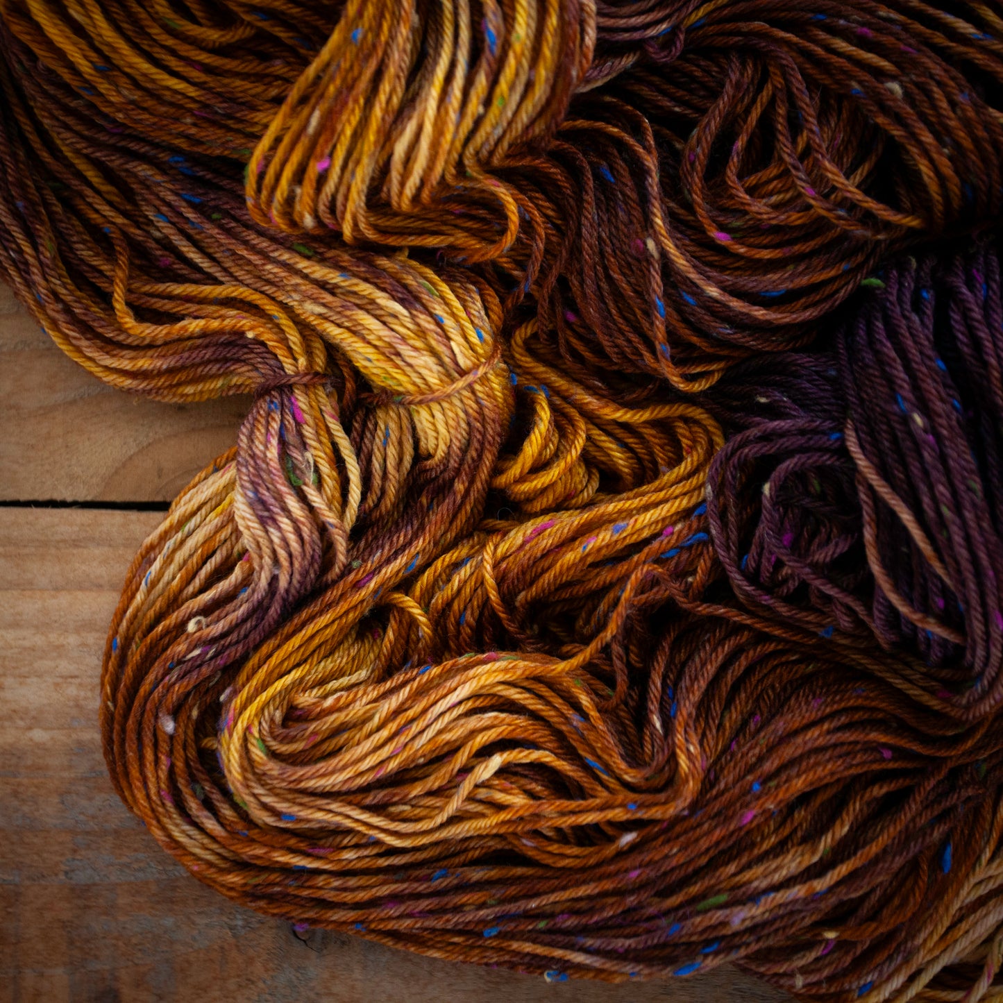 Superwash Merino multi-coloured tweed DK hand dyed yarn - Ready to Ship