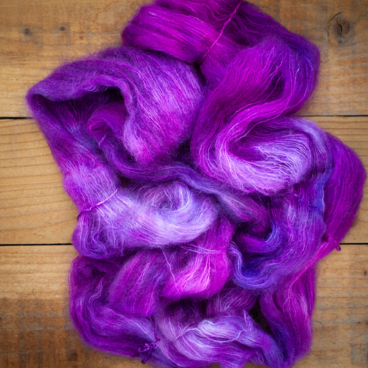 Kid Silk Mohair - lace weight - hand dyed yarn - Ready to Ship