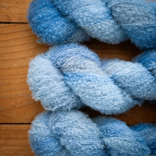 Alpaca boucle hand dyed yarn - Ready to Ship