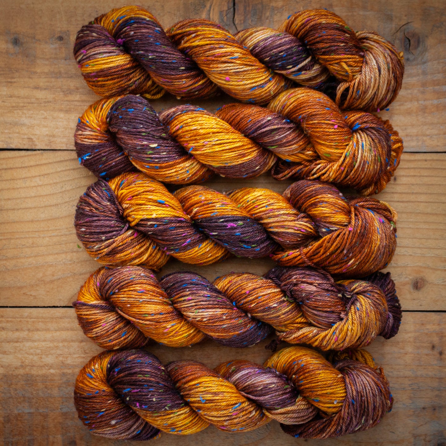 Superwash Merino multi-coloured tweed DK hand dyed yarn - Ready to Ship