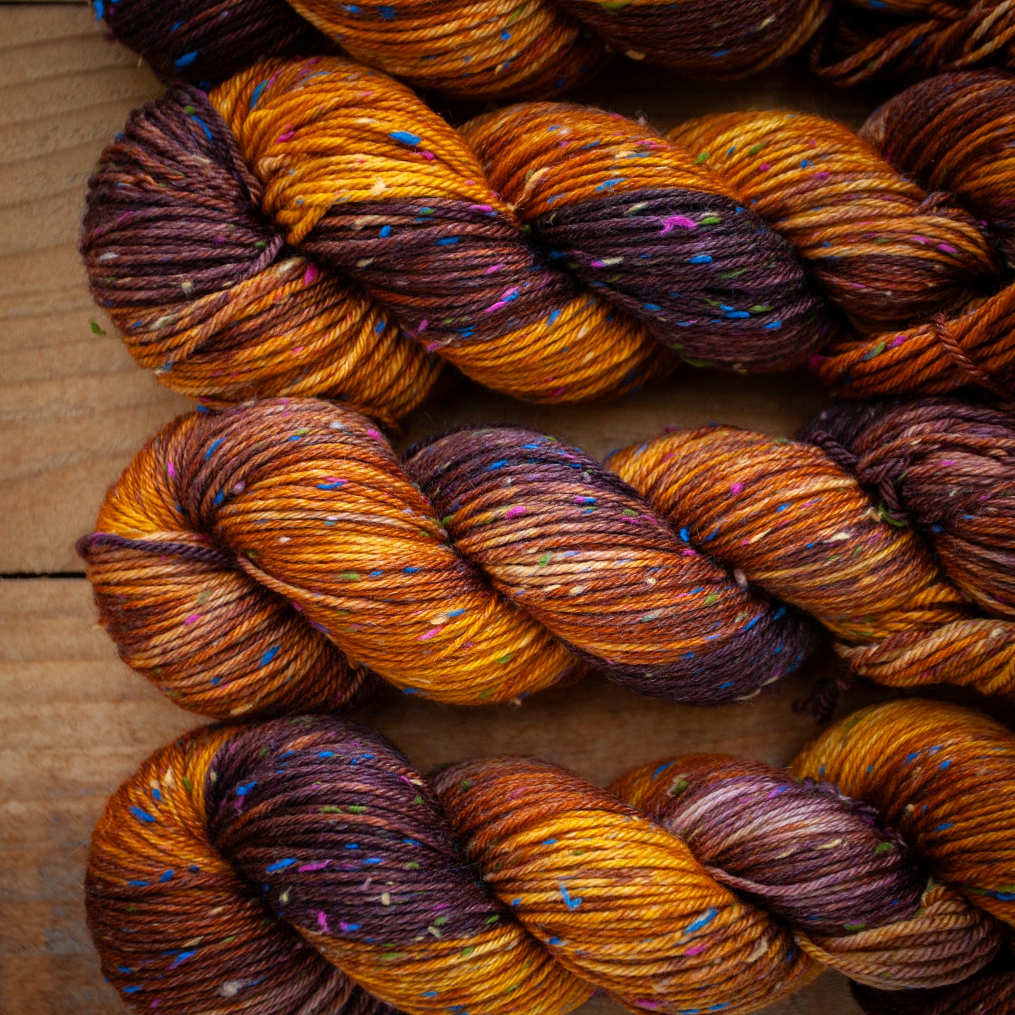 Superwash Merino multi-coloured tweed DK hand dyed yarn - Ready to Ship