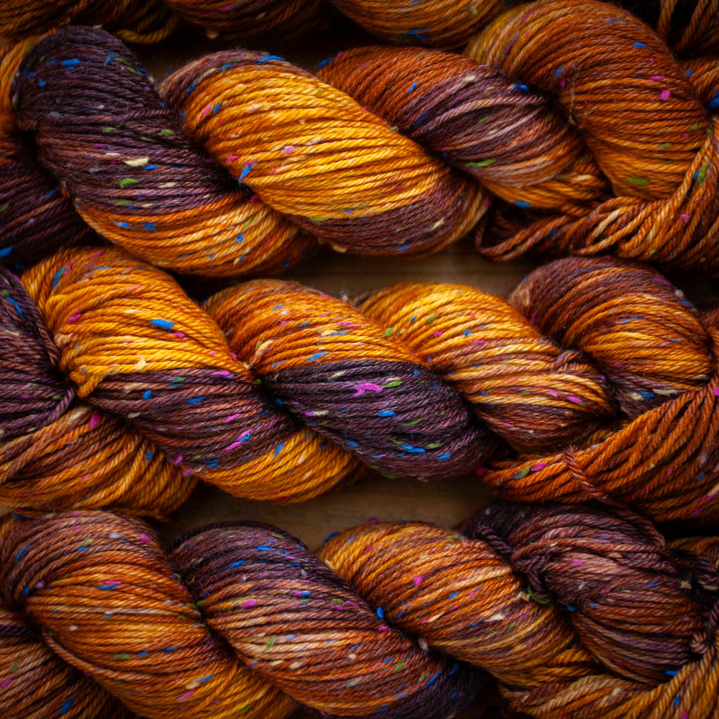 Superwash Merino multi-coloured tweed DK hand dyed yarn - Ready to Ship