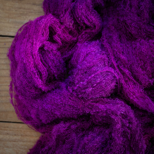 Alpaca boucle hand dyed yarn - Ready to Ship